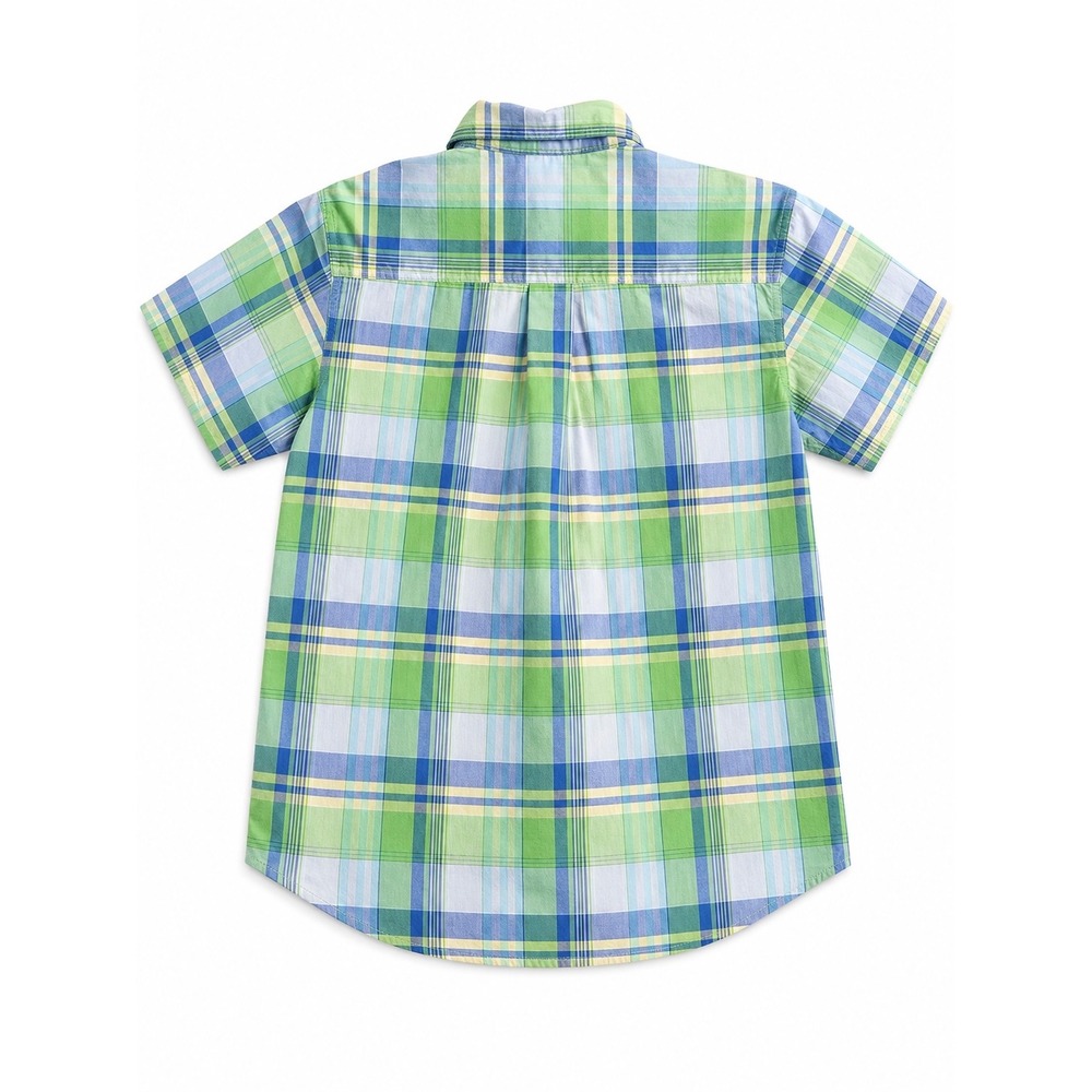 Jos A Bank Stays Cool Mens S Plaid Button Down Shirt Green Blue Cotton Summer - Picture 2 of 3